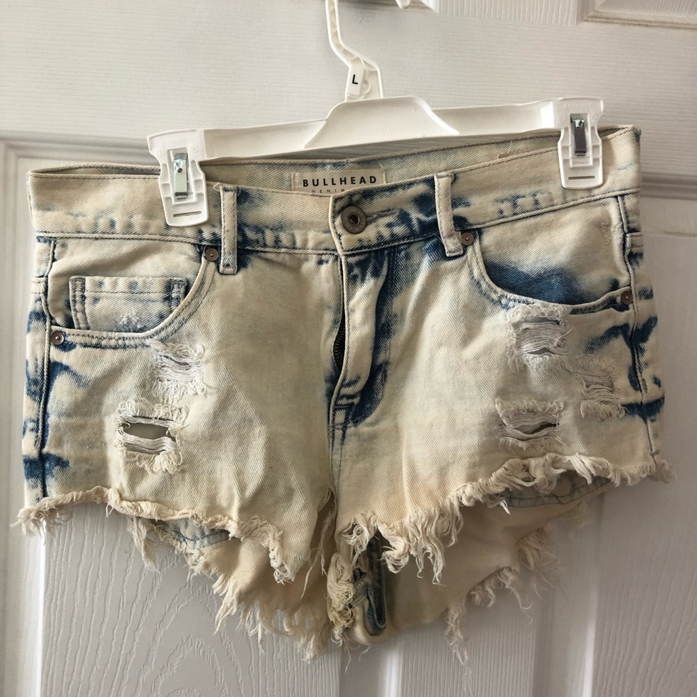 Bullhead (pacsun) acid washed denim shorts